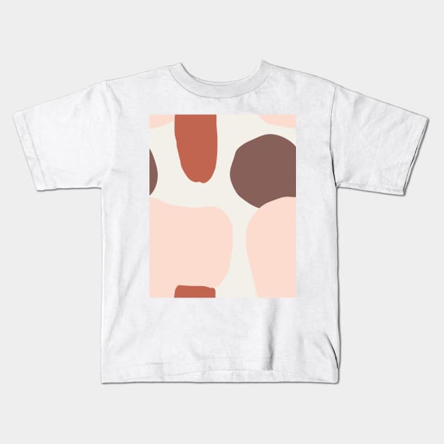 Minimalistic Earth Tones Kids T-Shirt by NJORDUR